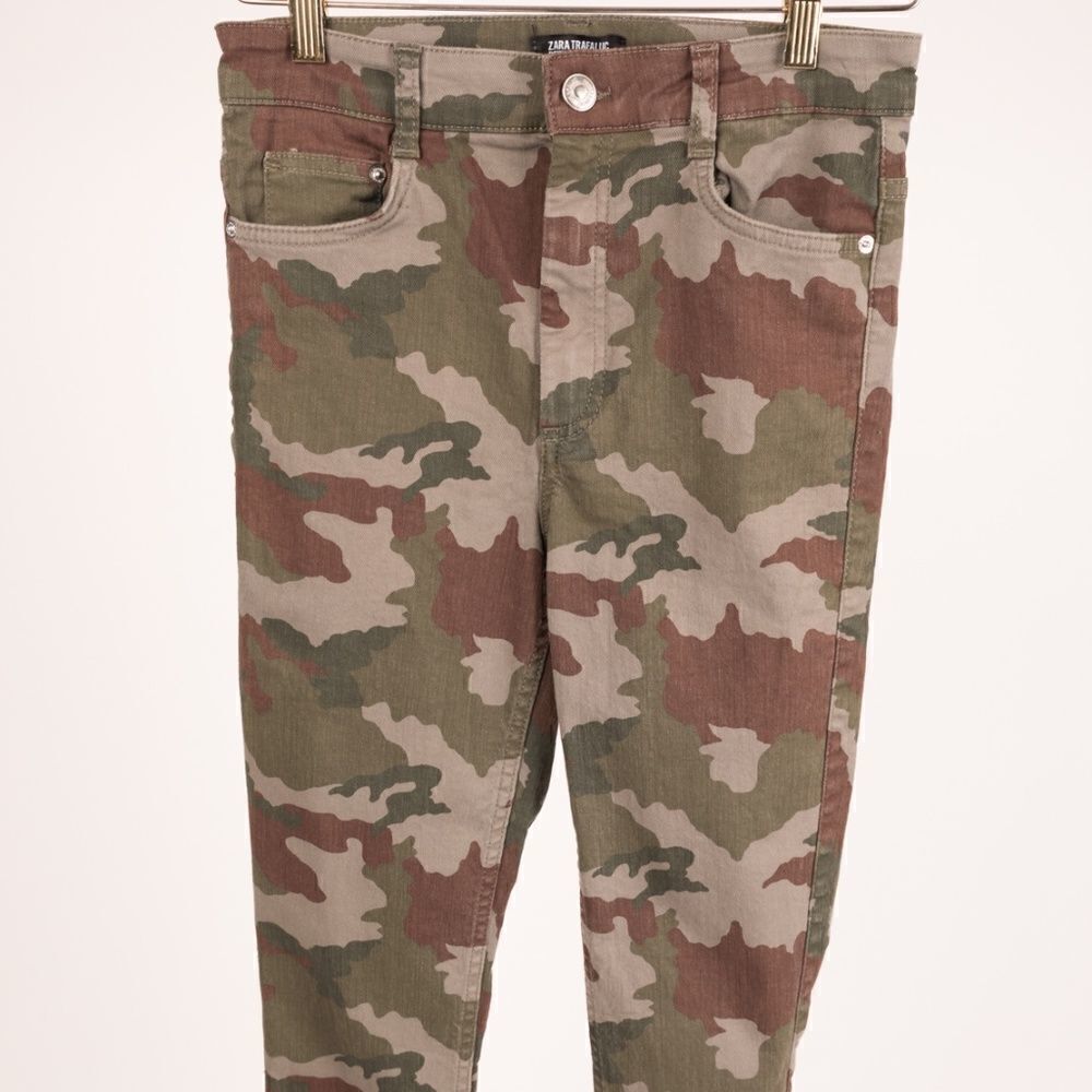Zara Camouflage Skinny Pants Jeans US 6 EU 38 Camo